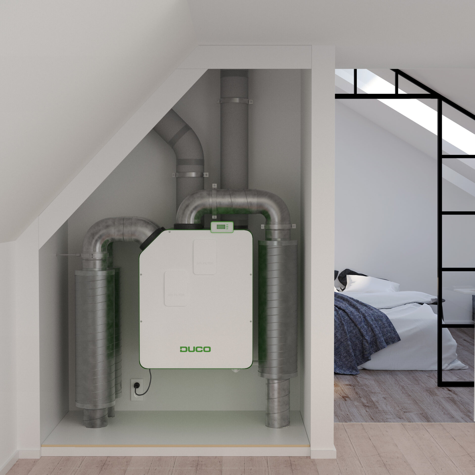 Ventilatiesysteem van DUCO in een woning